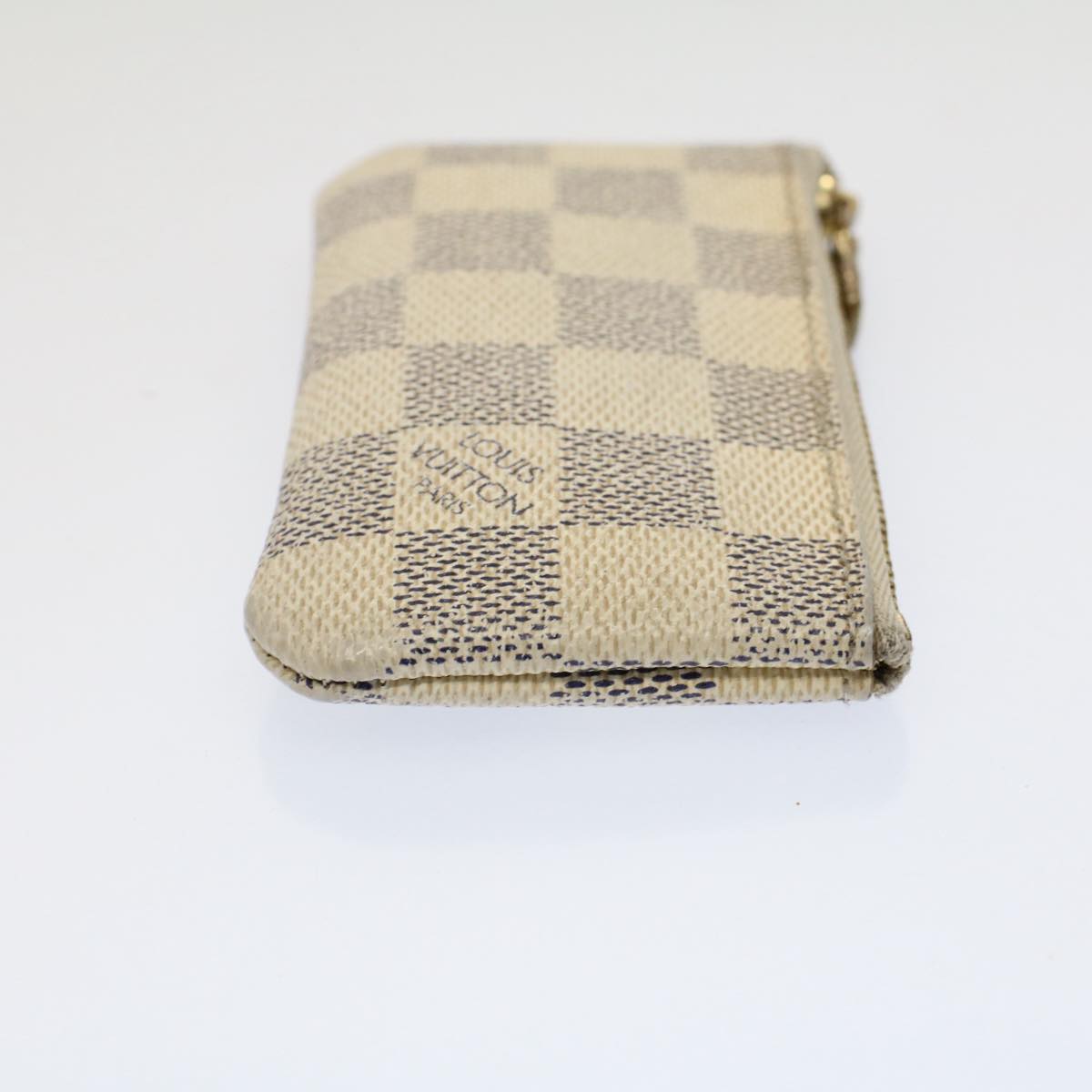 LOUIS VUITTON Damier Azur Pochette Cles Coin Purse N62659 LV Auth 53474