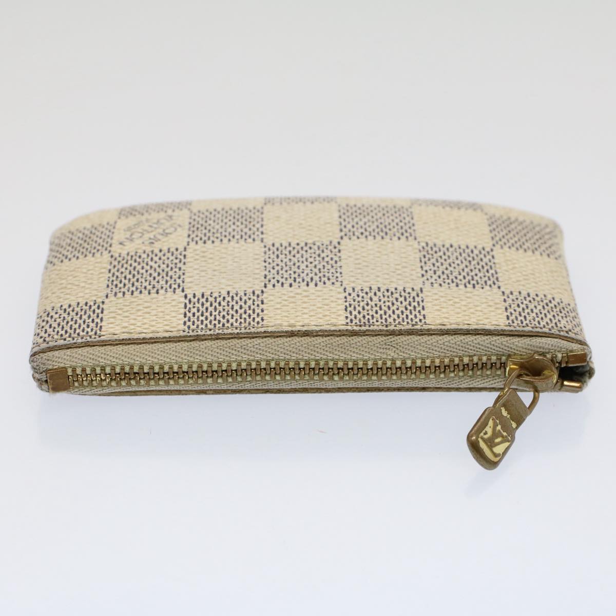 LOUIS VUITTON Damier Azur Pochette Cles Coin Purse N62659 LV Auth 53474