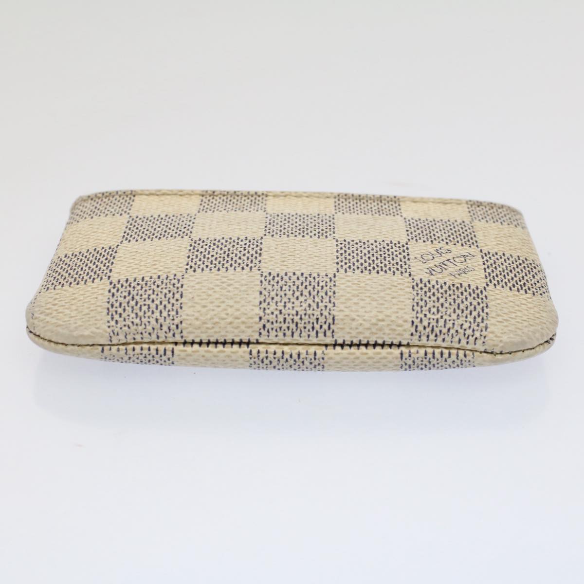 LOUIS VUITTON Damier Azur Pochette Cles Coin Purse N62659 LV Auth 53474