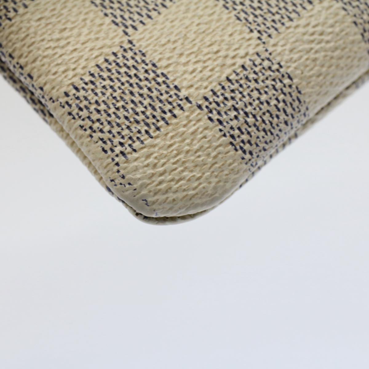 LOUIS VUITTON Damier Azur Pochette Cles Coin Purse N62659 LV Auth 53474