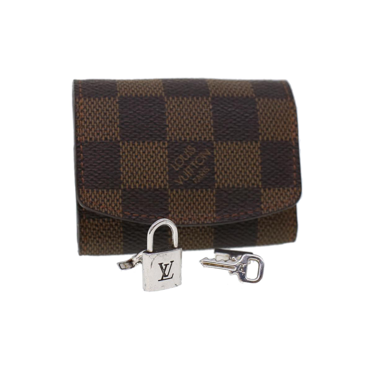 LOUIS VUITTON Damier Ebene Cuff Case Cuffs M64600 LV Auth 53478