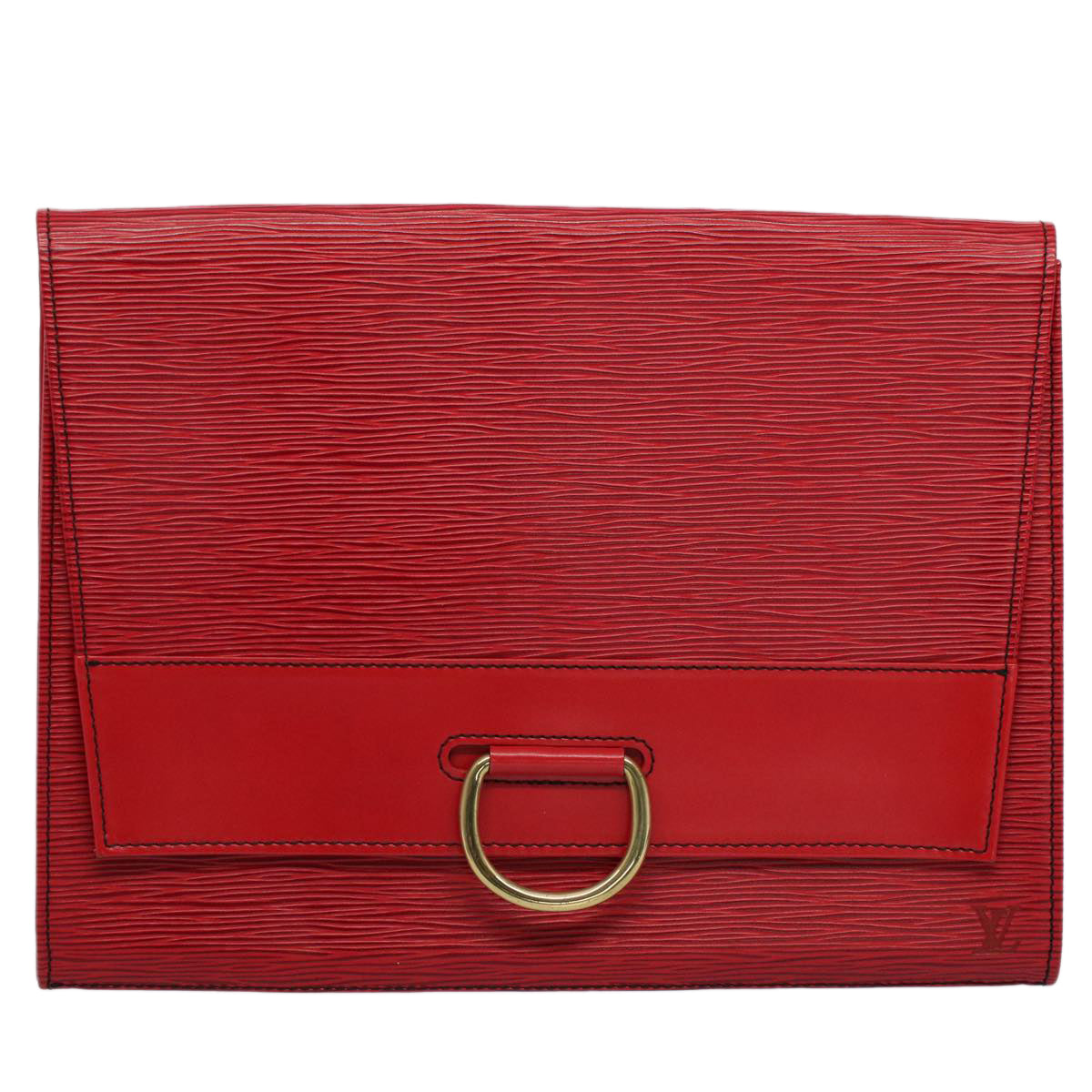 LOUIS VUITTON Epi Jena Clutch Bag Red M52727 LV Auth 53551