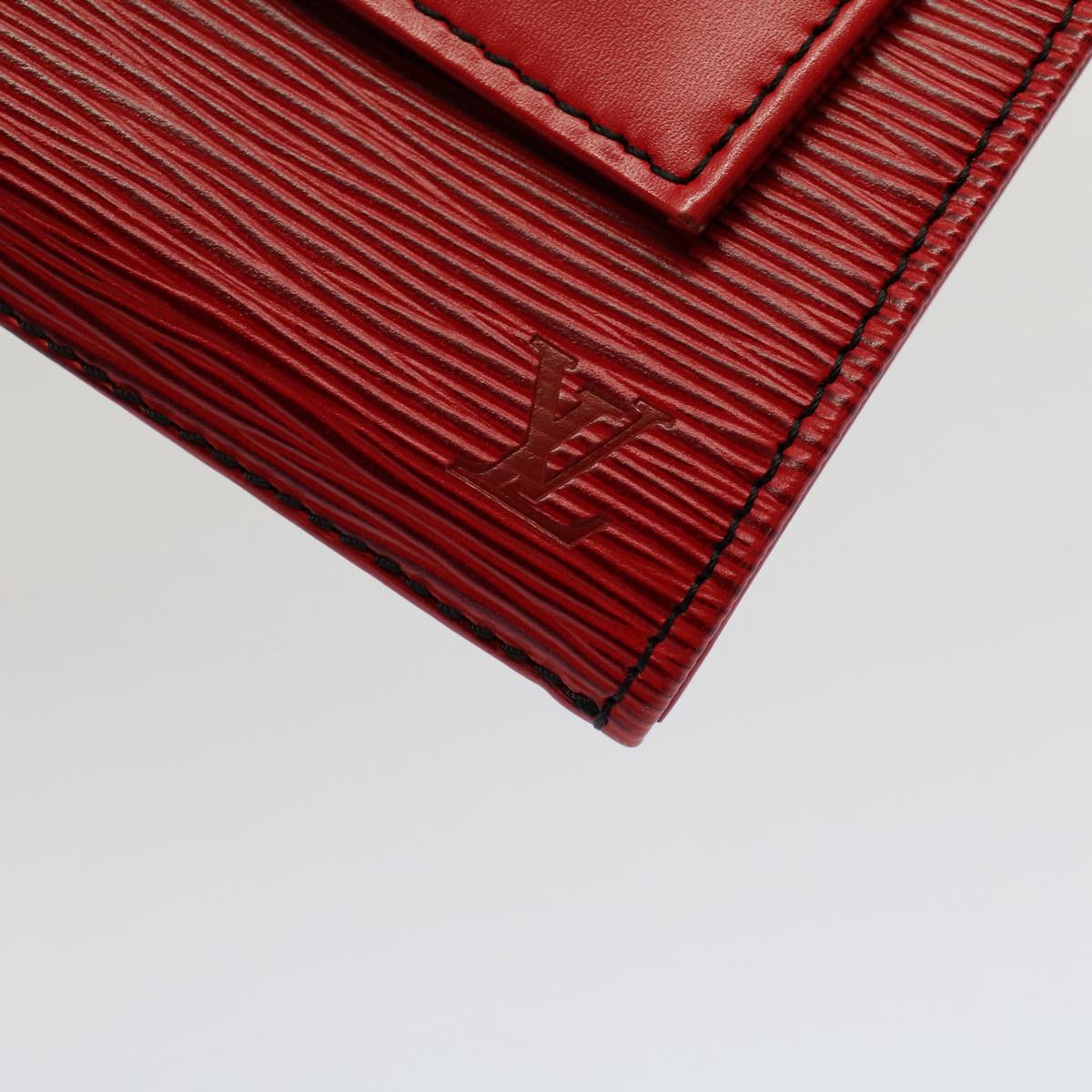 LOUIS VUITTON Epi Jena Clutch Bag Red M52727 LV Auth 53551