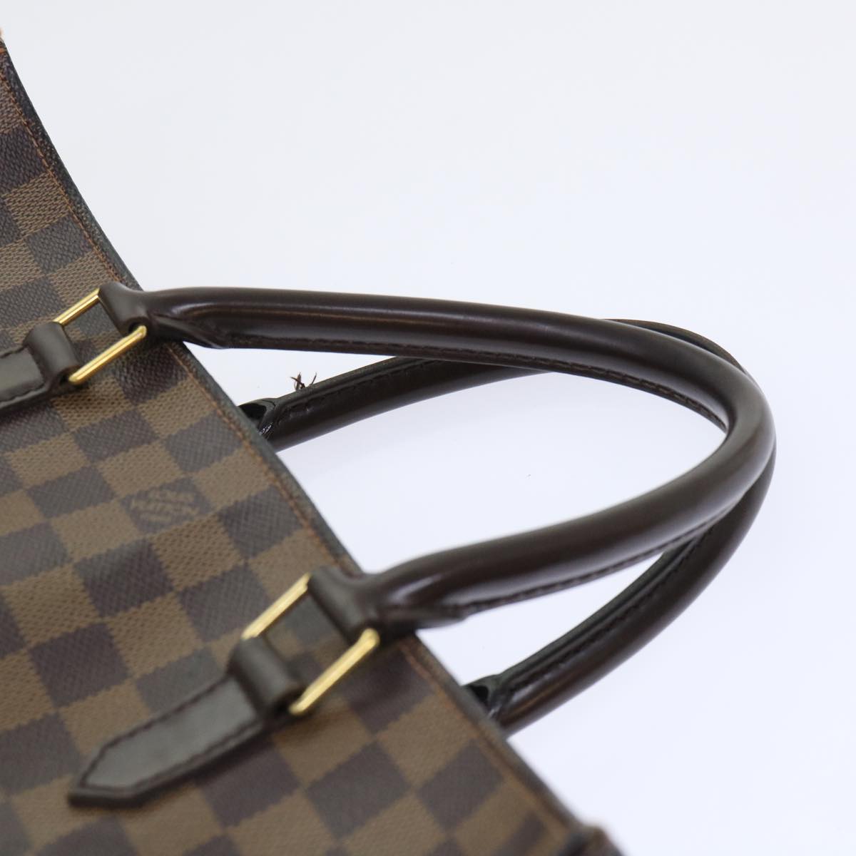 LOUIS VUITTON Damier Ebene Sac Plat Hand Bag N51140 LV Auth 53559