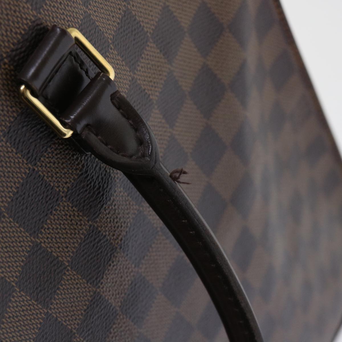 LOUIS VUITTON Damier Ebene Sac Plat Hand Bag N51140 LV Auth 53559