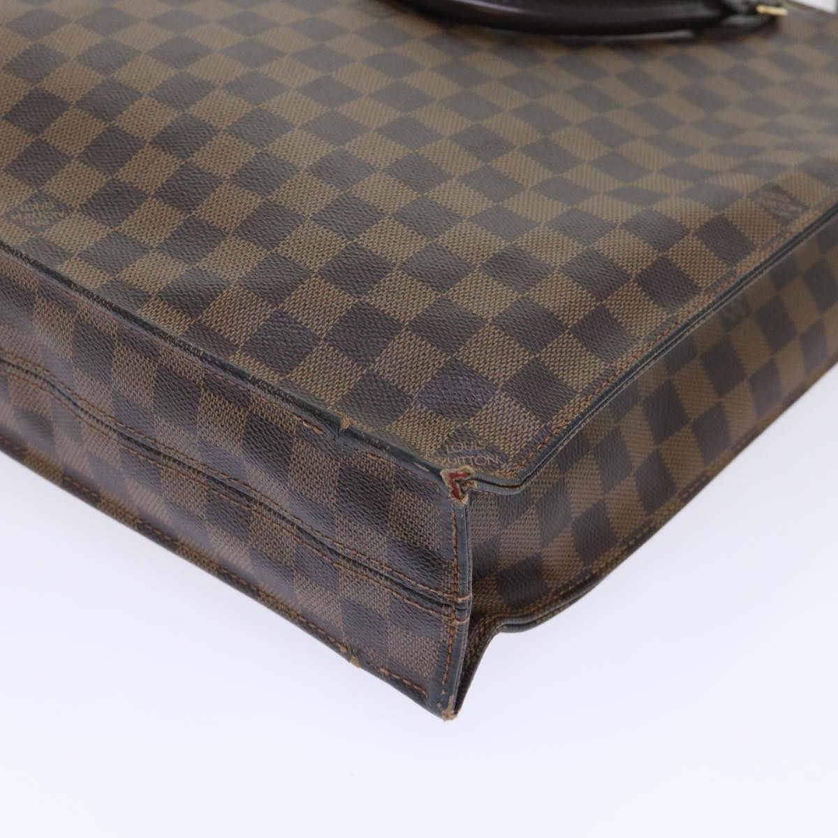 LOUIS VUITTON Damier Ebene Sac Plat Hand Bag N51140 LV Auth 53559