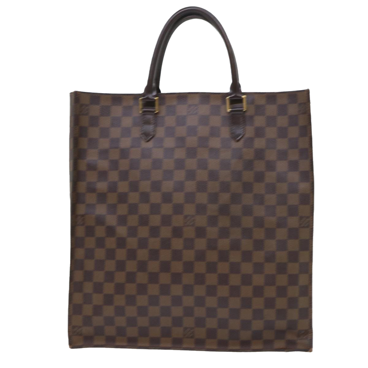 LOUIS VUITTON Damier Ebene Sac Plat Hand Bag N51140 LV Auth 53559