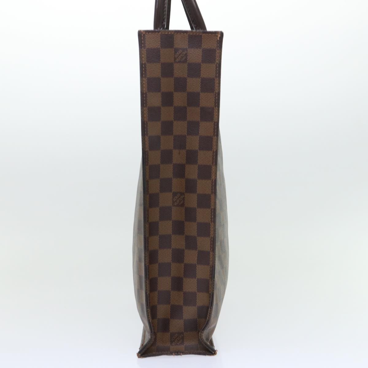 LOUIS VUITTON Damier Ebene Sac Plat Hand Bag N51140 LV Auth 53559