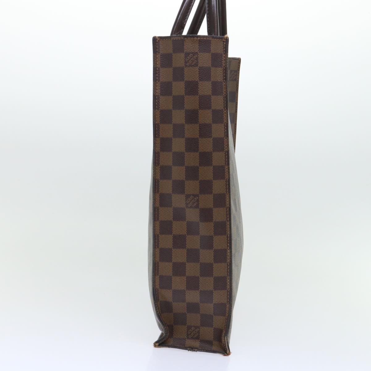 LOUIS VUITTON Damier Ebene Sac Plat Hand Bag N51140 LV Auth 53559