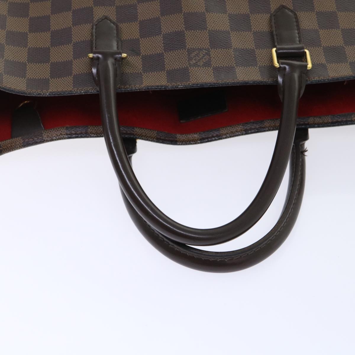 LOUIS VUITTON Damier Ebene Sac Plat Hand Bag N51140 LV Auth 53559