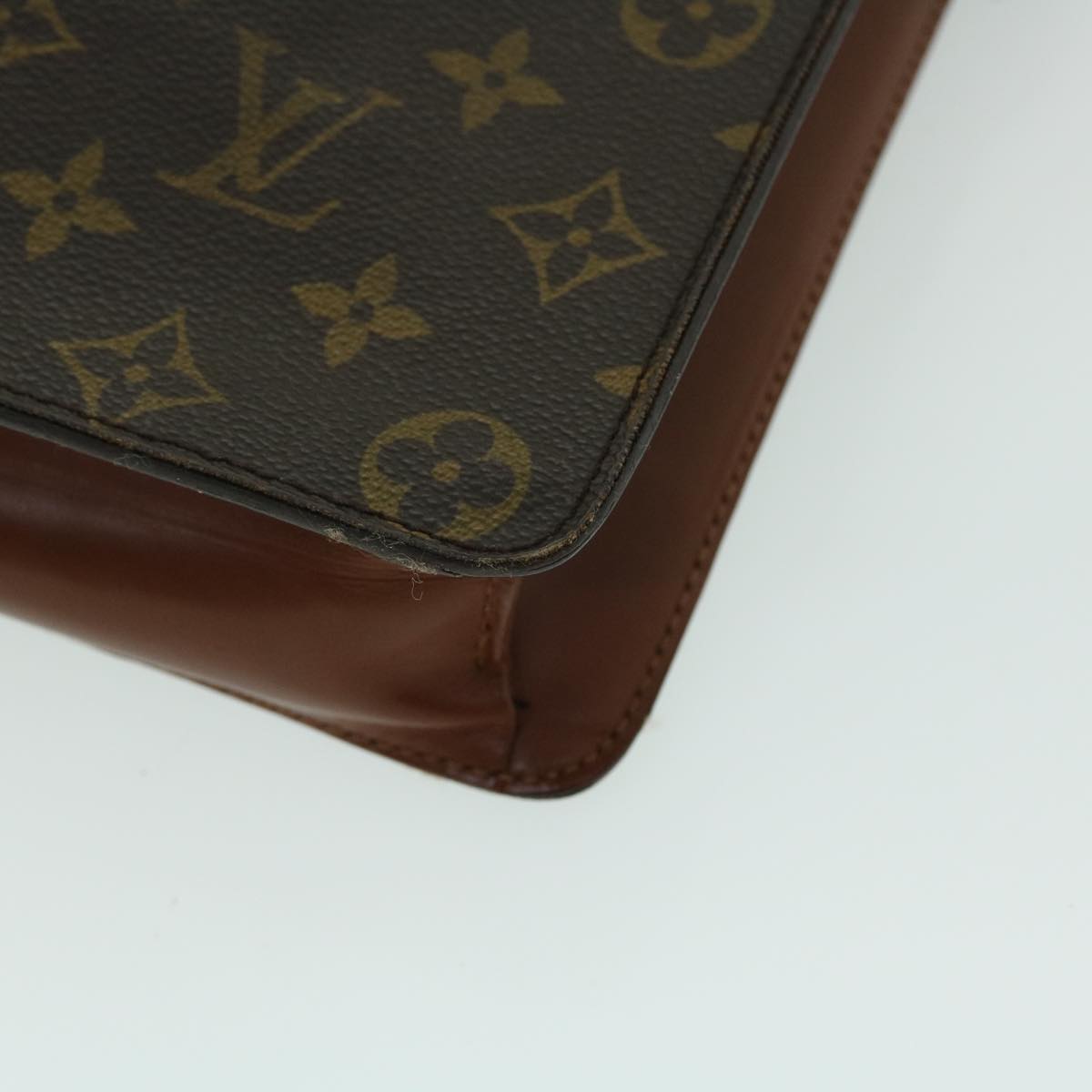 LOUIS VUITTON Monogram Porte Documents Bandouliere Bag 2way M53338 LV Auth 53575