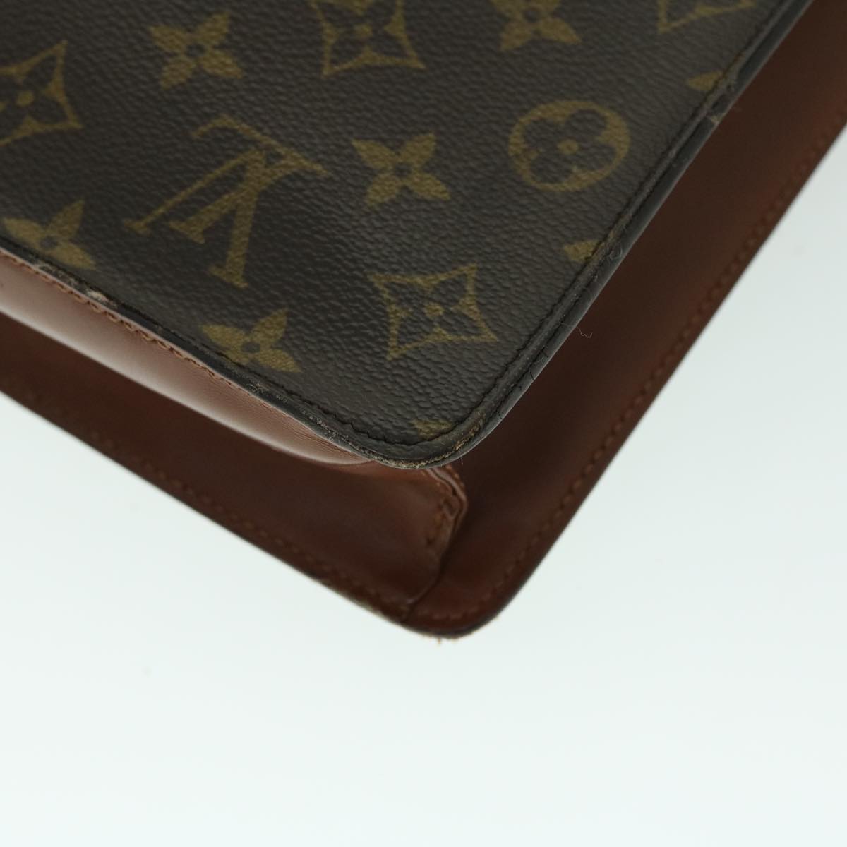 LOUIS VUITTON Monogram Porte Documents Bandouliere Bag 2way M53338 LV Auth 53575