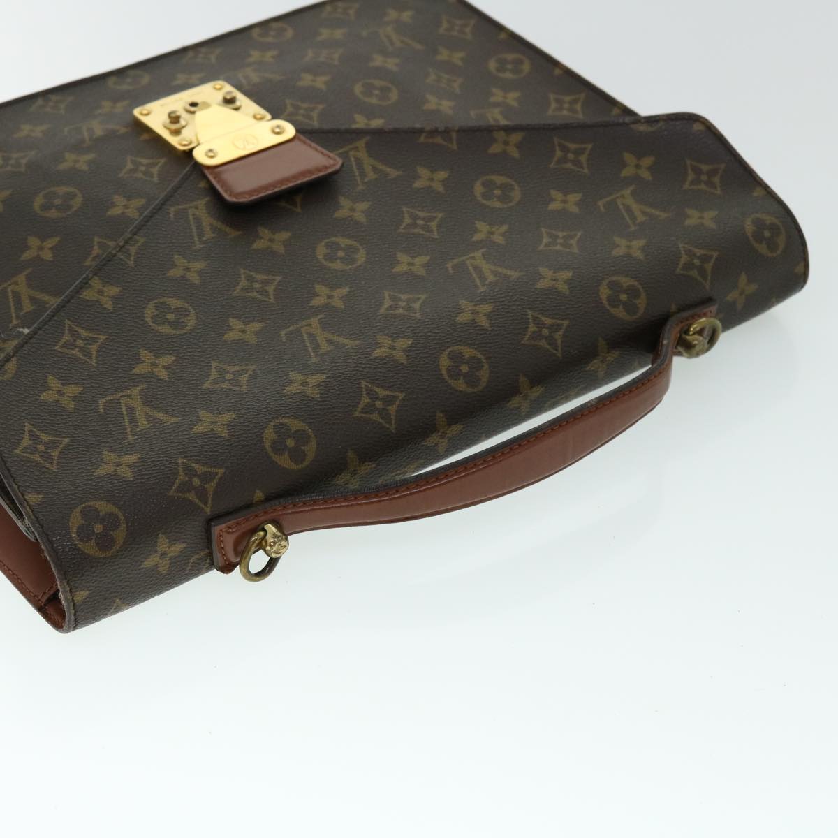 LOUIS VUITTON Monogram Porte Documents Bandouliere Bag 2way M53338 LV Auth 53575