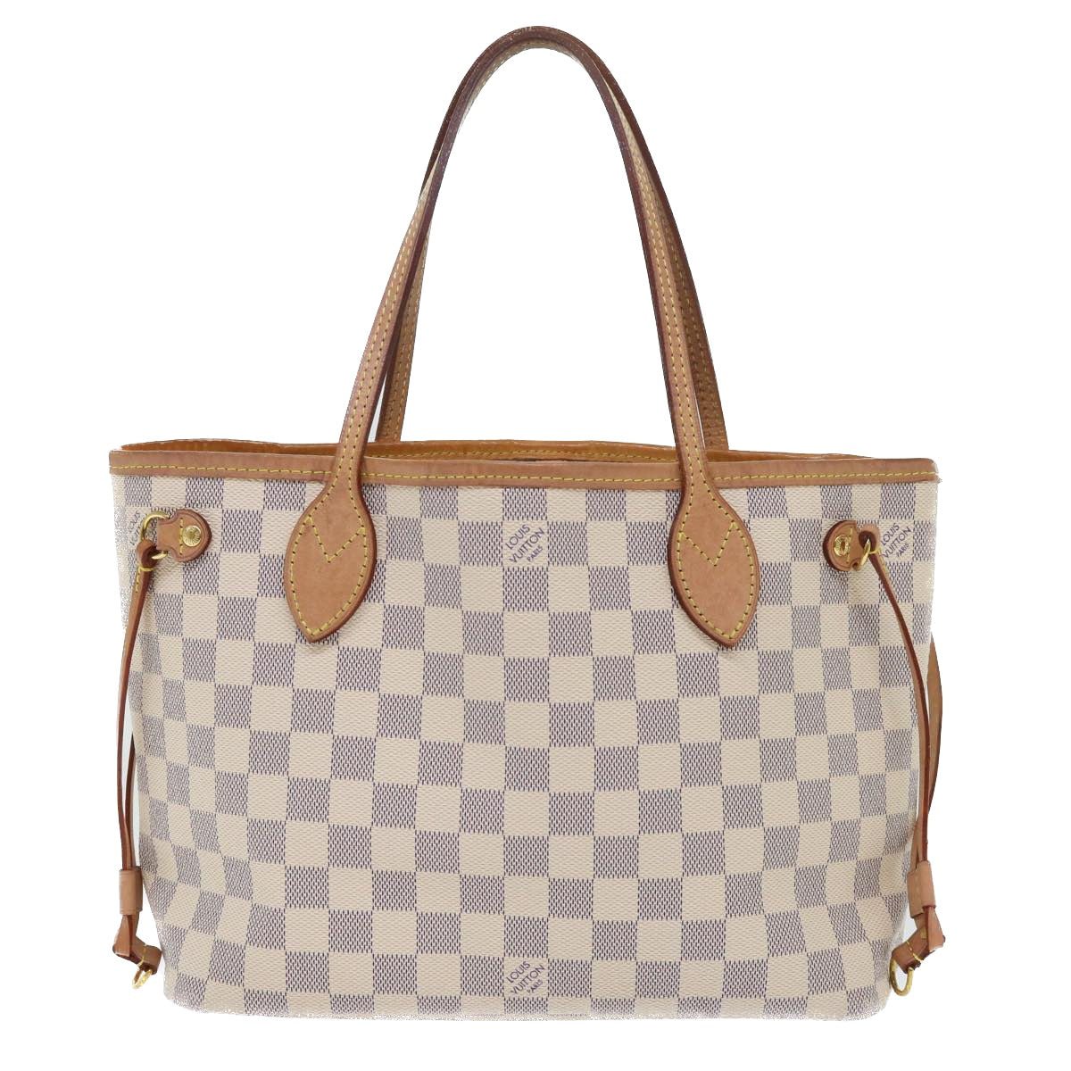 LOUIS VUITTON Damier Azur Neverfull PM Tote Bag N41362 LV Auth 53598