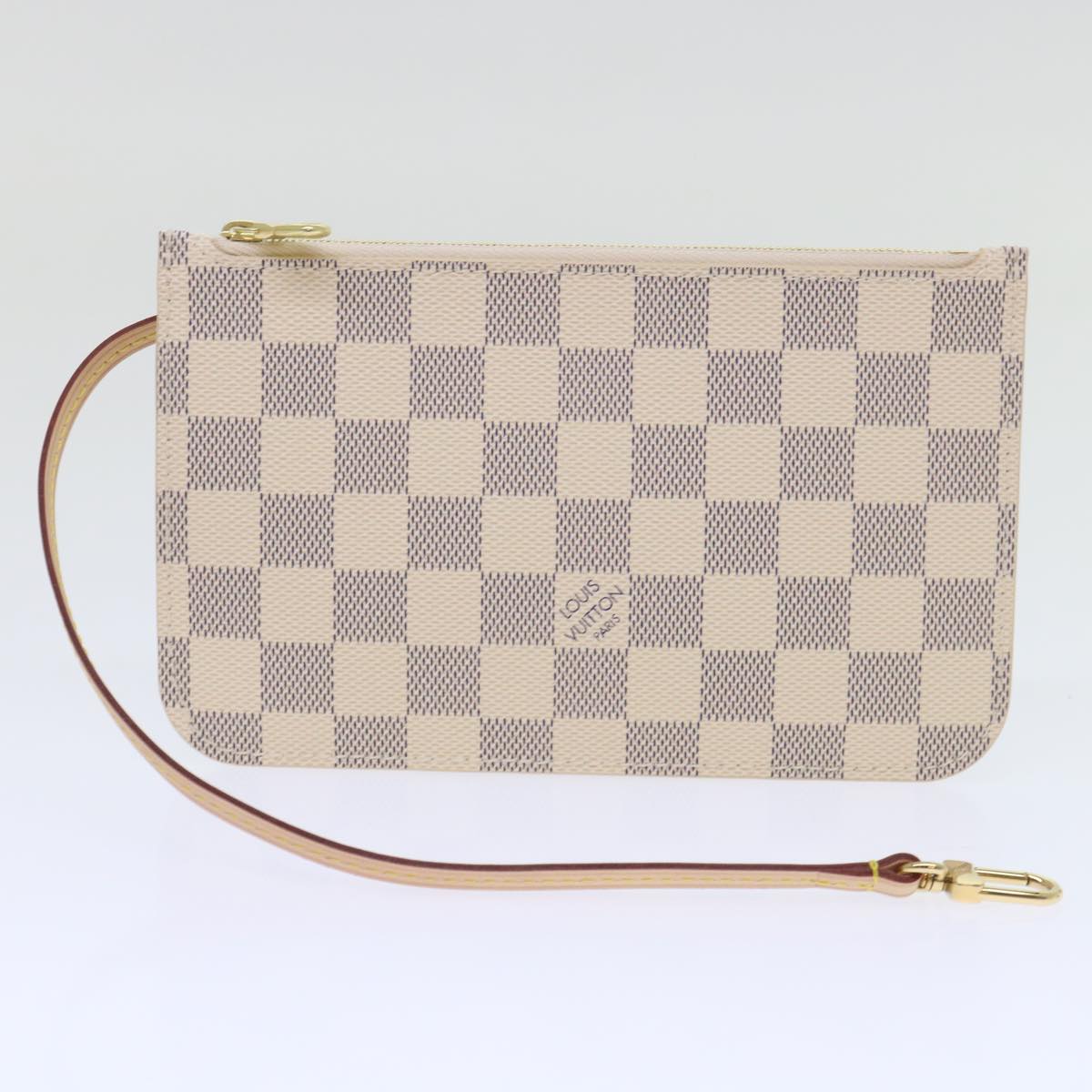 LOUIS VUITTON Damier Azur Neverfull PM Tote Bag N41362 LV Auth 53598