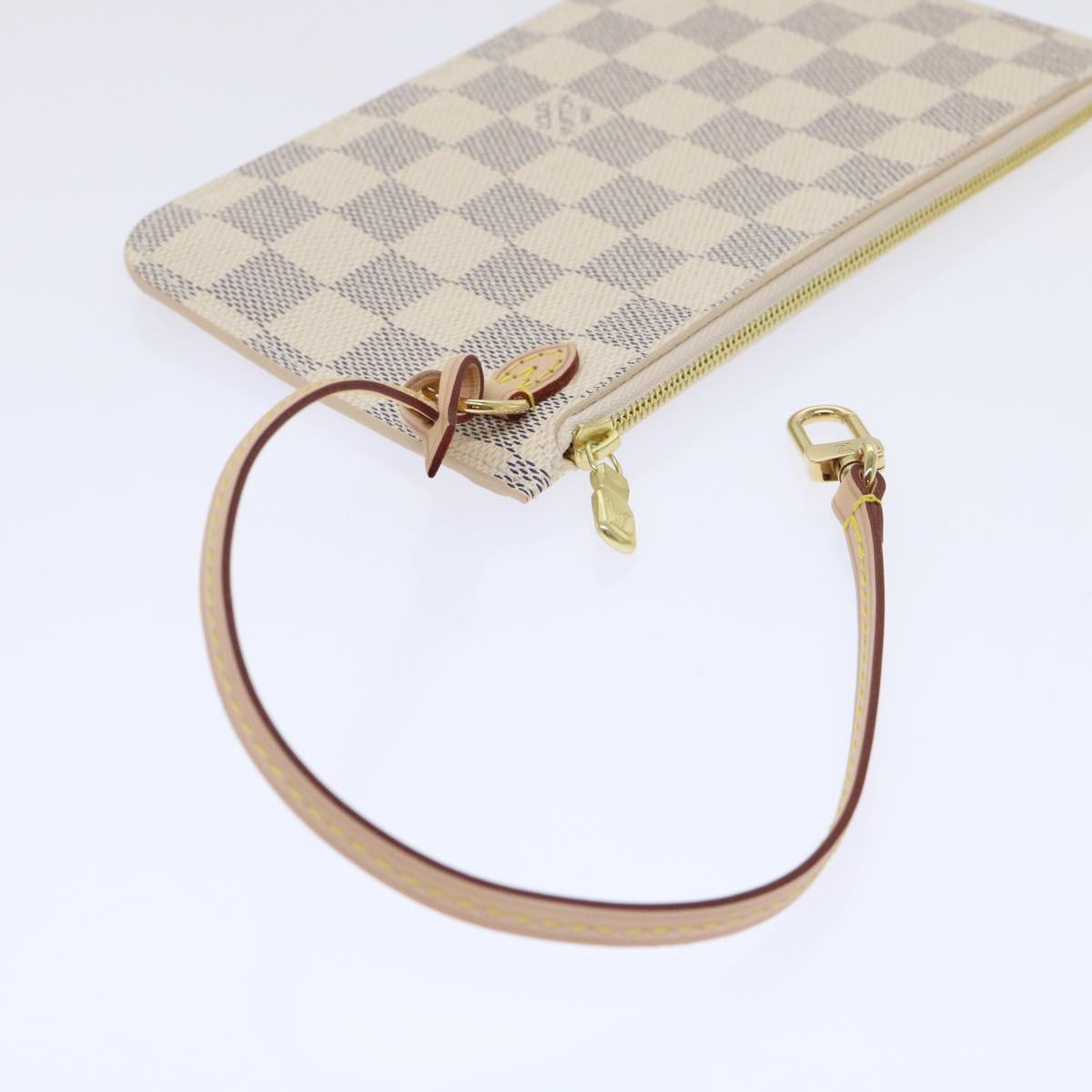 LOUIS VUITTON Damier Azur Neverfull PM Tote Bag N41362 LV Auth 53598