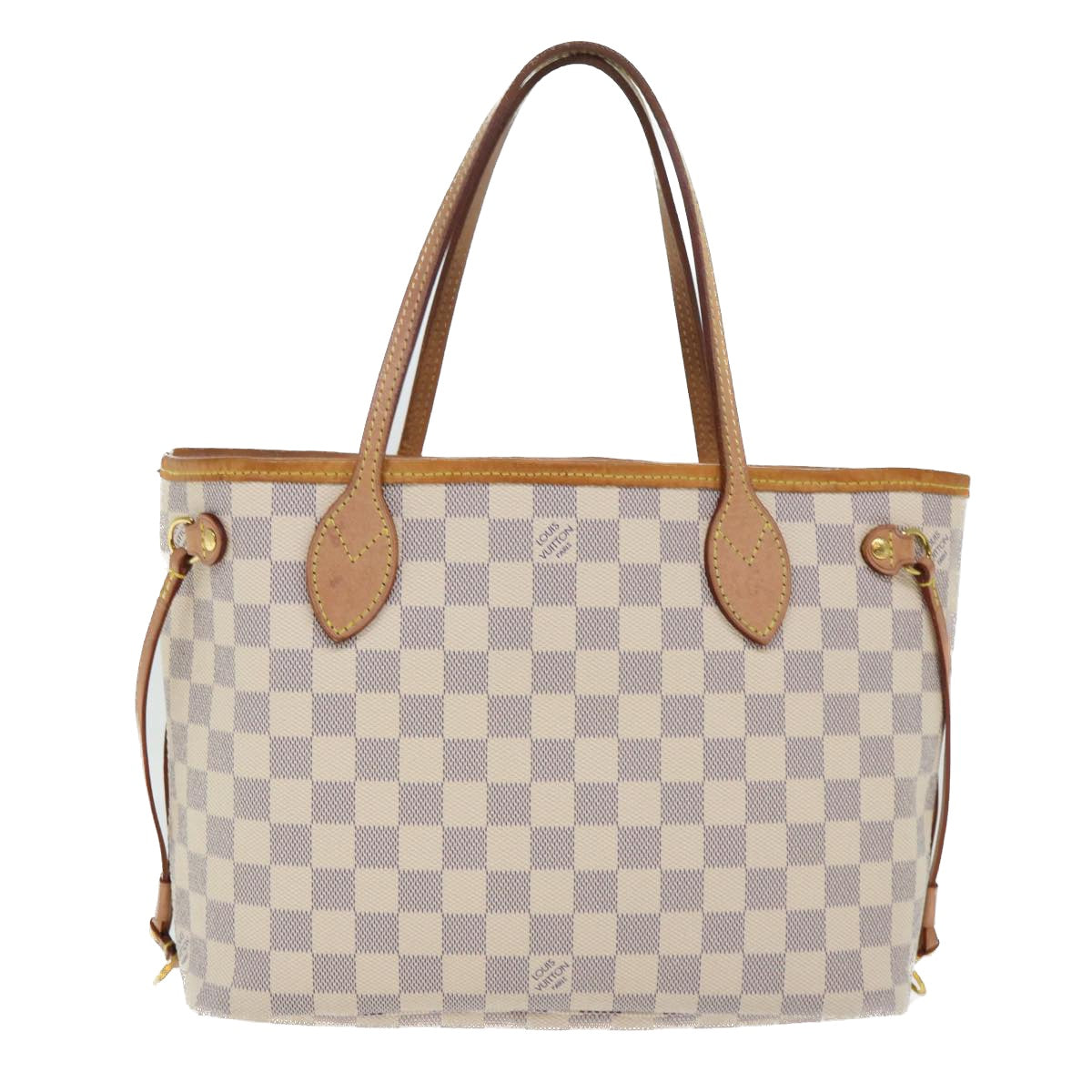 LOUIS VUITTON Damier Azur Neverfull PM Tote Bag N41362 LV Auth 53598