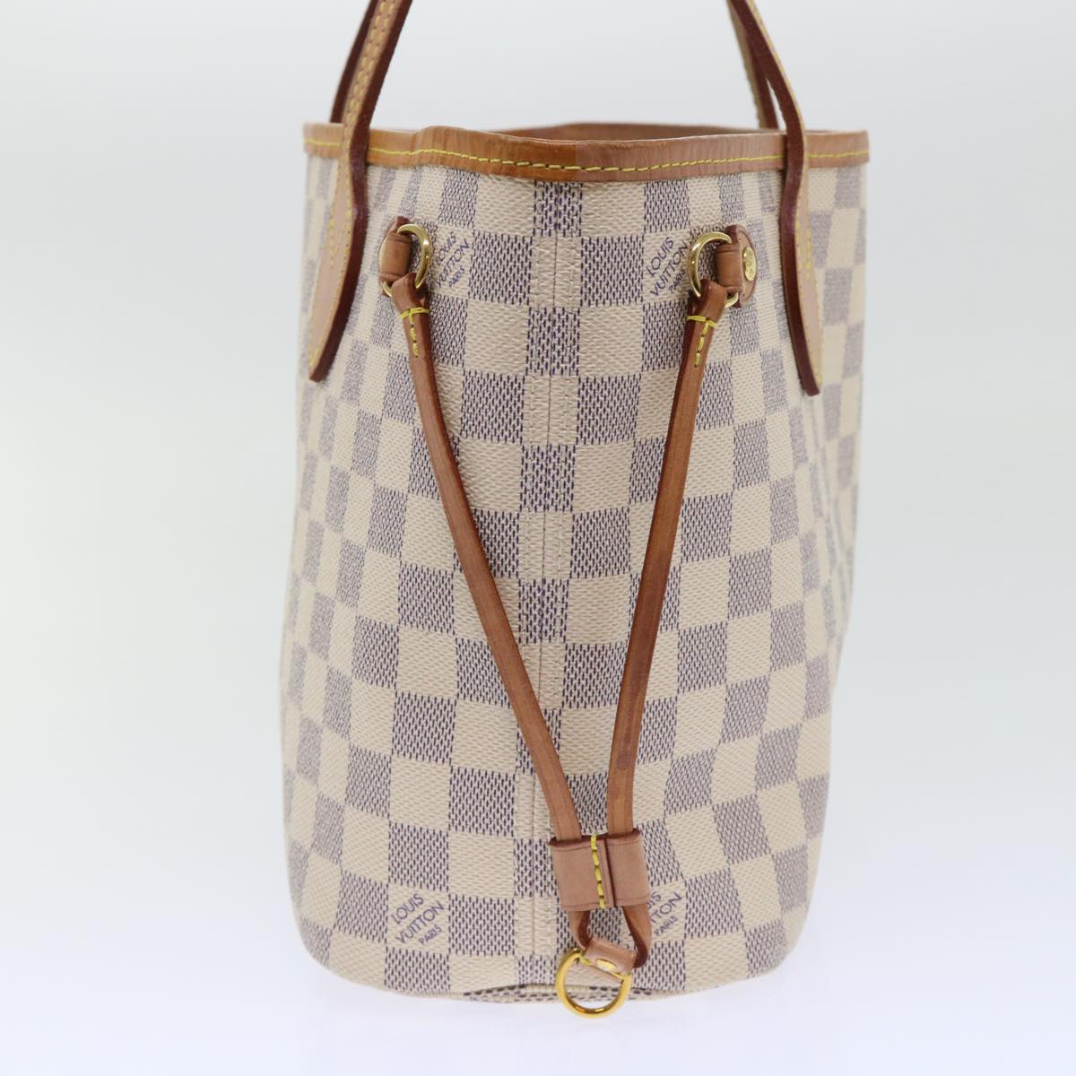 LOUIS VUITTON Damier Azur Neverfull PM Tote Bag N41362 LV Auth 53598