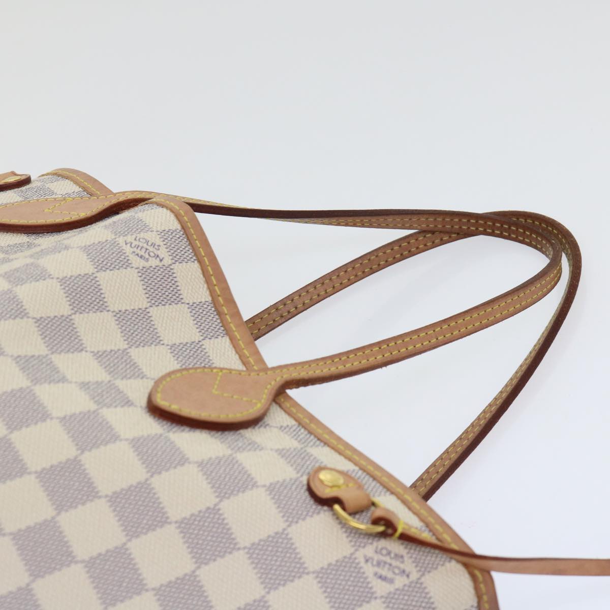 LOUIS VUITTON Damier Azur Neverfull PM Tote Bag N41362 LV Auth 53598