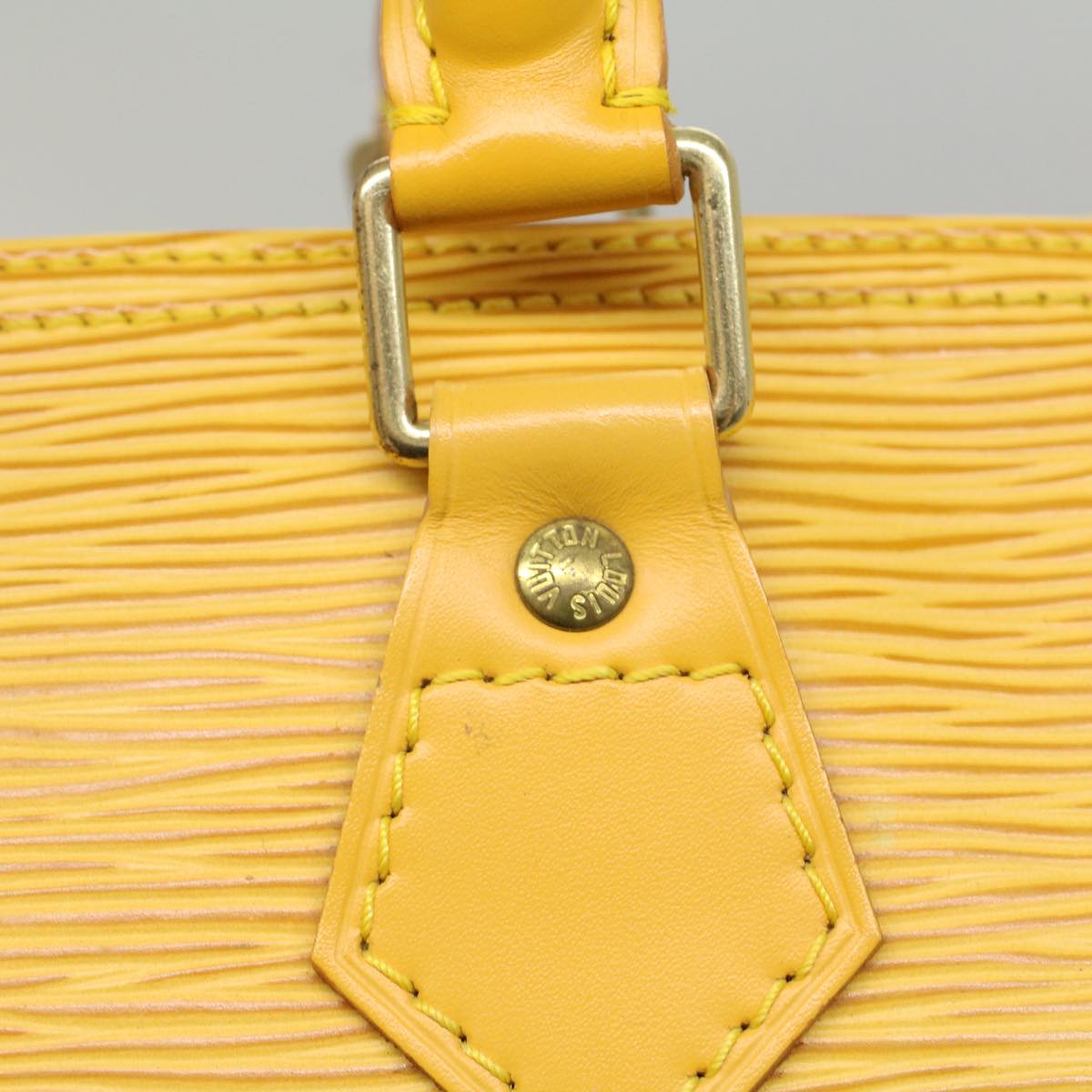 LOUIS VUITTON Epi Speedy 25 Hand Bag Tassili Yellow M43019 LV Auth 53602