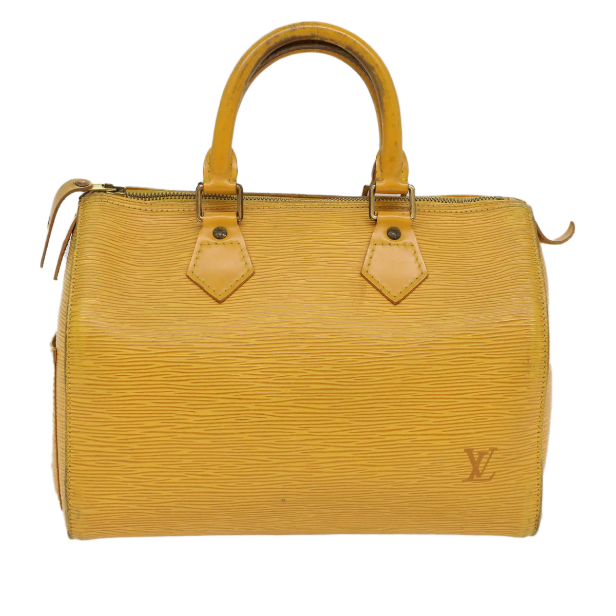 LOUIS VUITTON Epi Speedy 25 Hand Bag Tassili Yellow M43019 LV Auth 53603