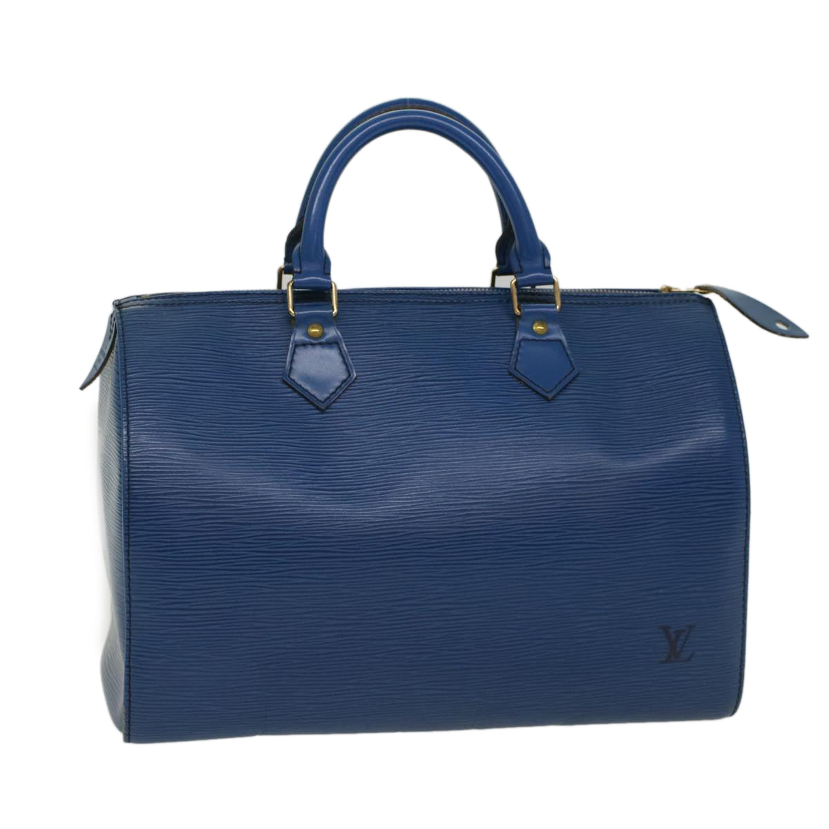 LOUIS VUITTON Epi Speedy 30 Hand Bag Toledo Blue M43005 LV Auth 53604