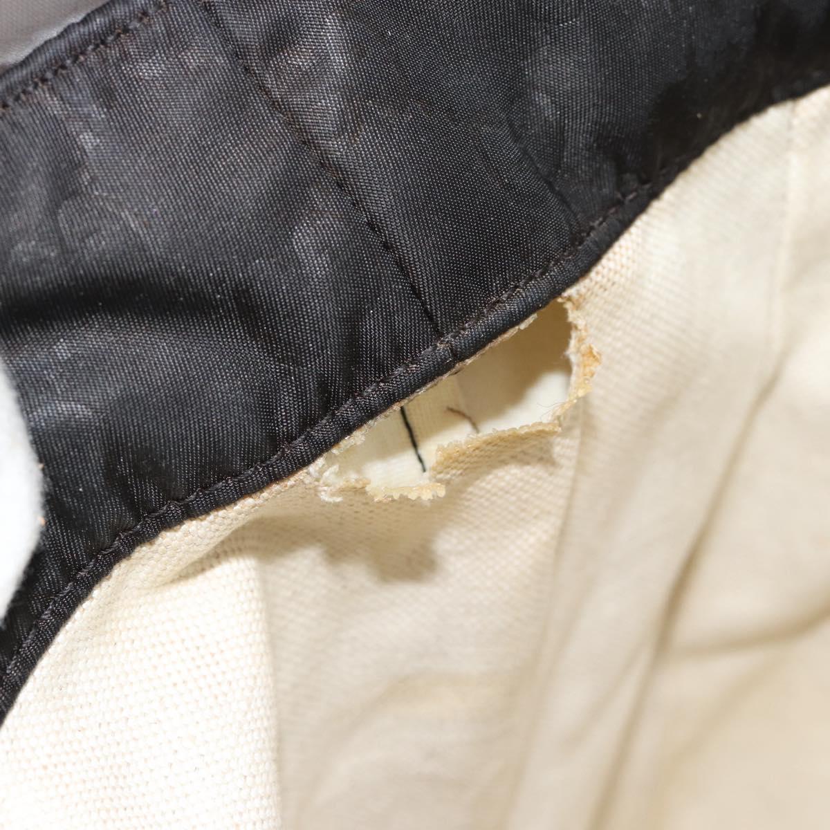 GUCCI GG Canvas Tote Bag Nylon Brown Auth 53670