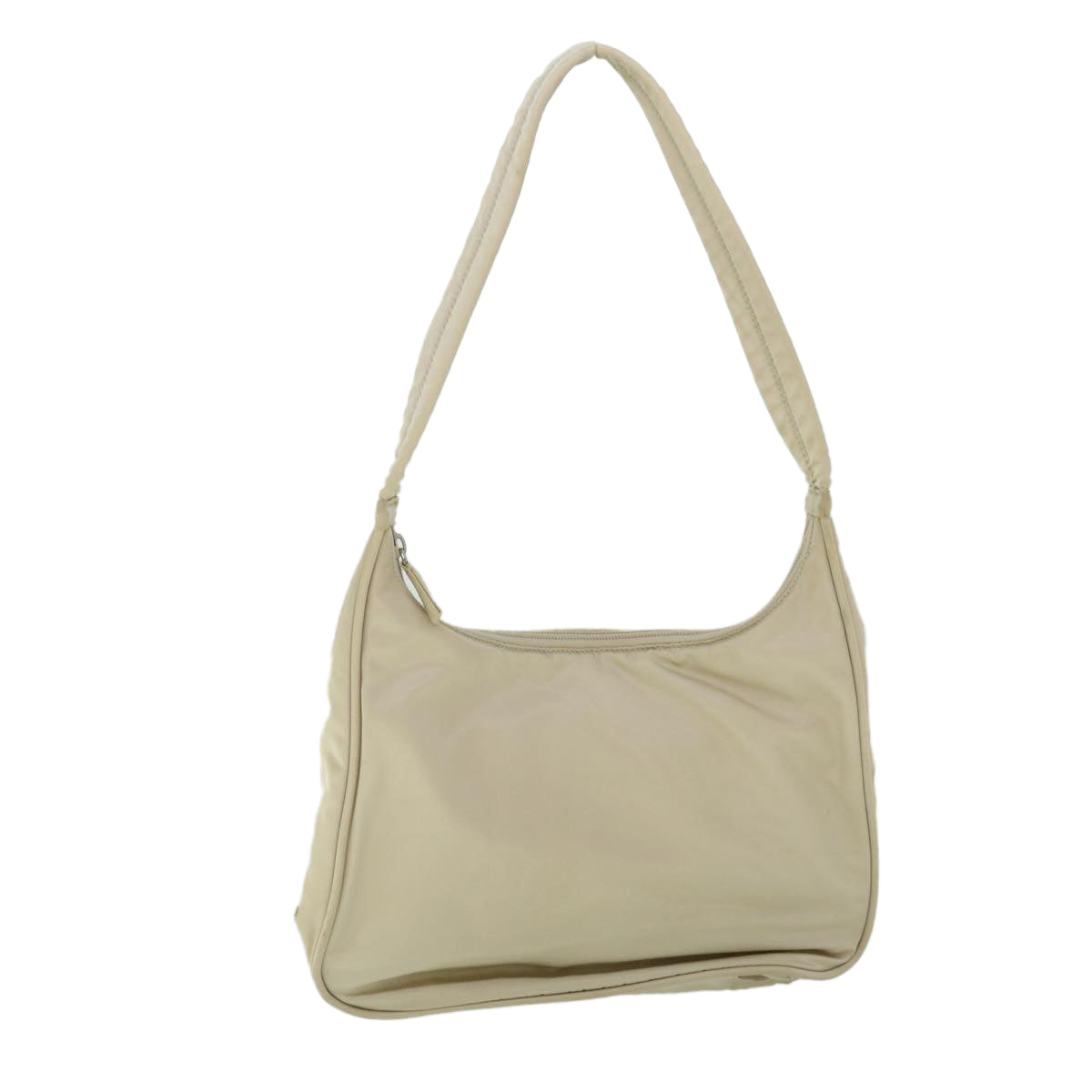 PRADA Shoulder Bag Nylon Beige Auth 53697