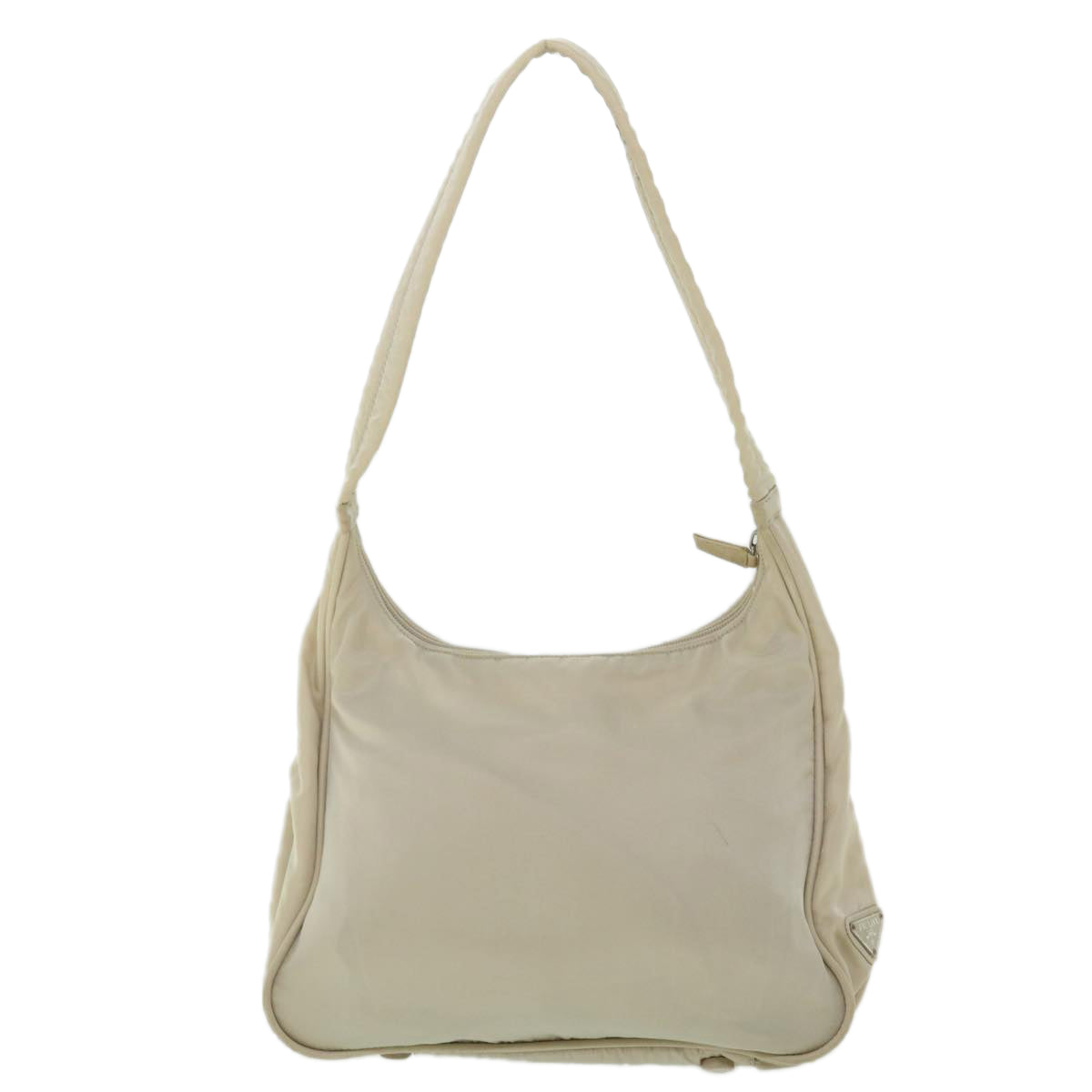 PRADA Shoulder Bag Nylon Beige Auth 53697