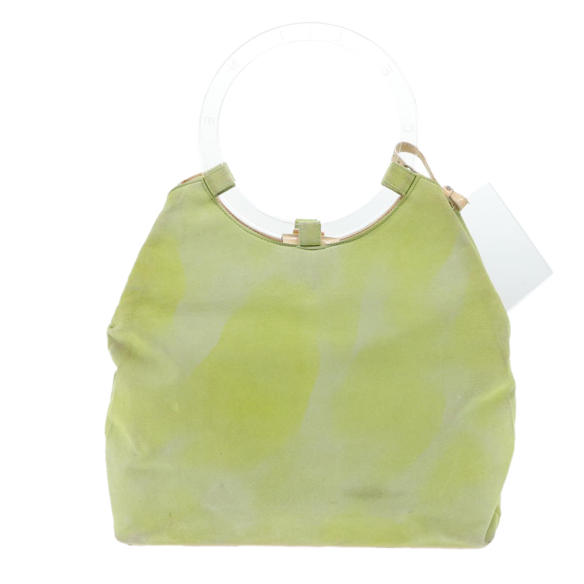 CELINE Hand Bag Suede Green Auth 53736V