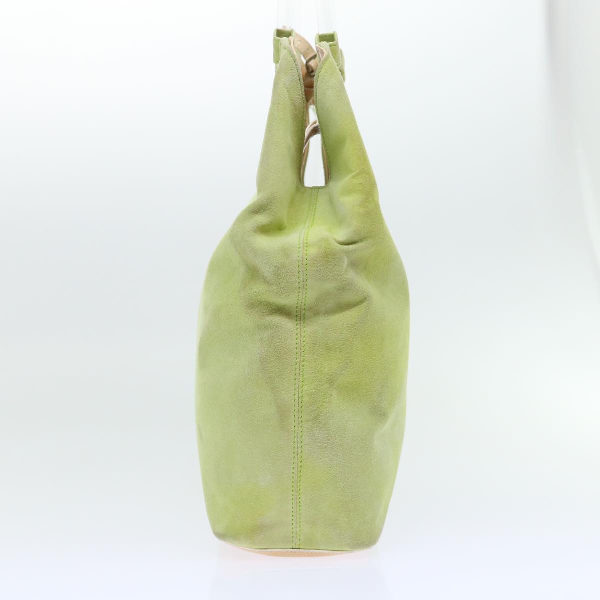 CELINE Hand Bag Suede Green Auth 53736V
