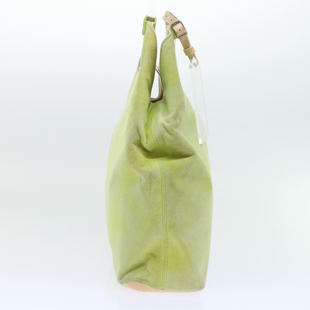 CELINE Hand Bag Suede Green Auth 53736V