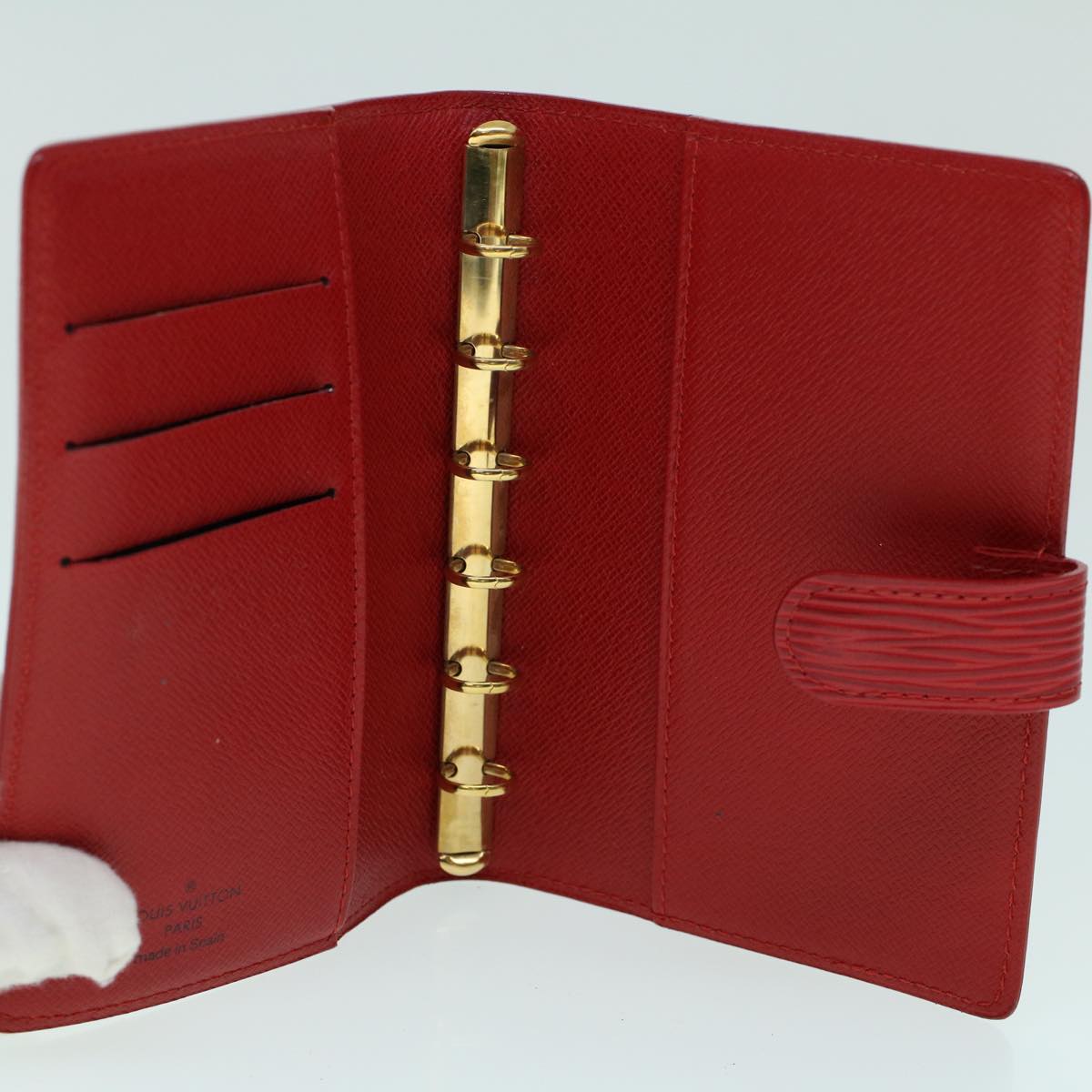 LOUIS VUITTON Epi Agenda PM Day Planner Cover Red R20057 LV Auth 53801