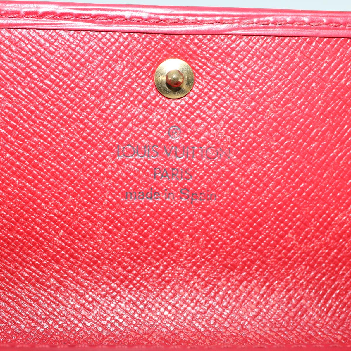 LOUIS VUITTON Epi Porte Tresor International Wallet Red man M63577 LV Auth 53802