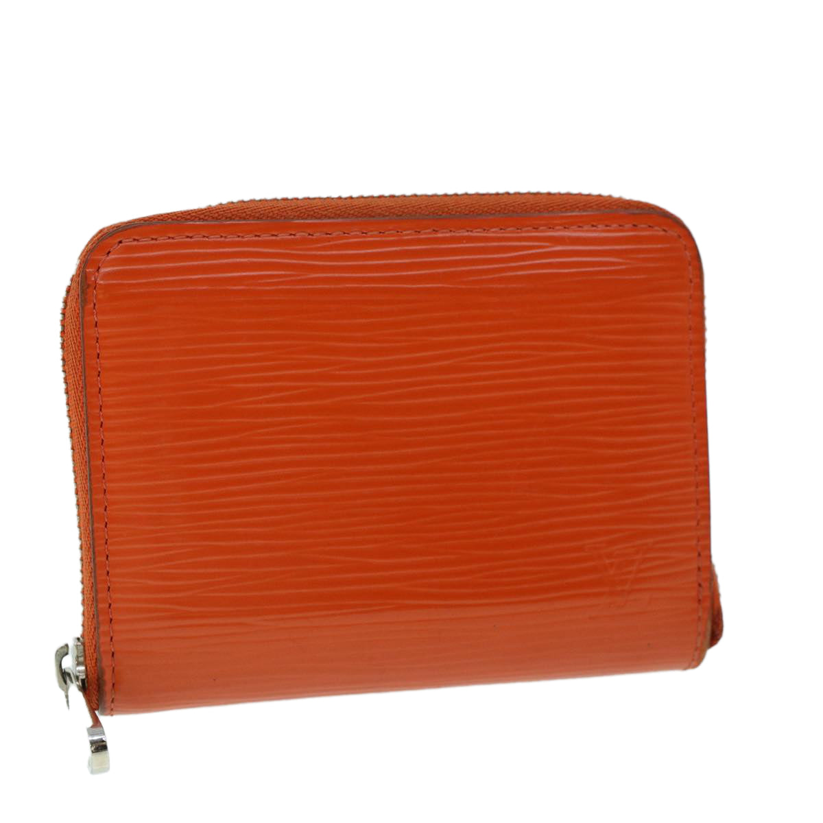 LOUIS VUITTON Epi Zippy Coin Purse Orange Pimon M60385 LV Auth 53815