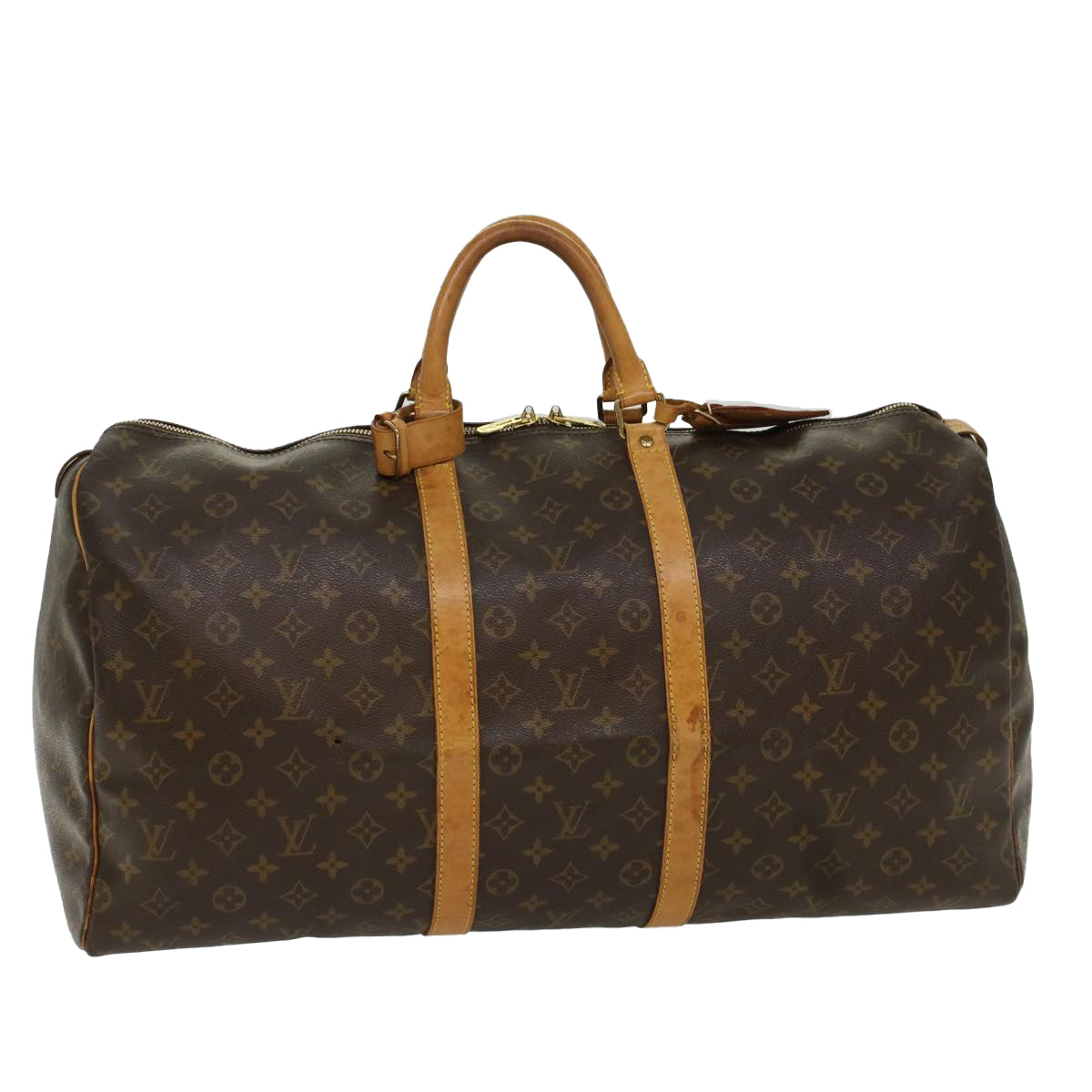 LOUIS VUITTON Monogram Keepall 55 Boston Bag M41424 LV Auth 53849