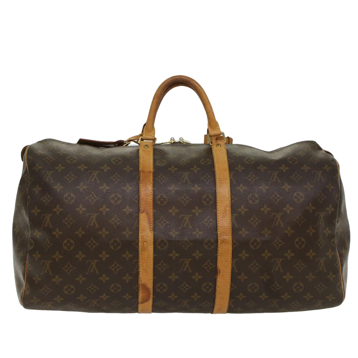 LOUIS VUITTON Monogram Keepall 55 Boston Bag M41424 LV Auth 53849