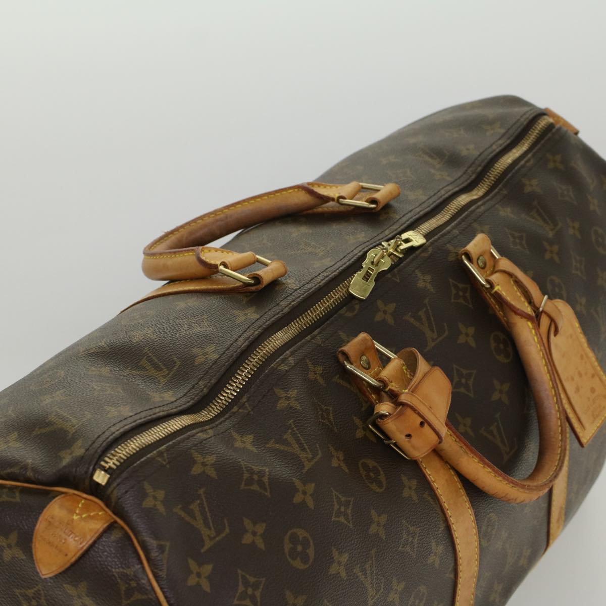 LOUIS VUITTON Monogram Keepall 55 Boston Bag M41424 LV Auth 53849