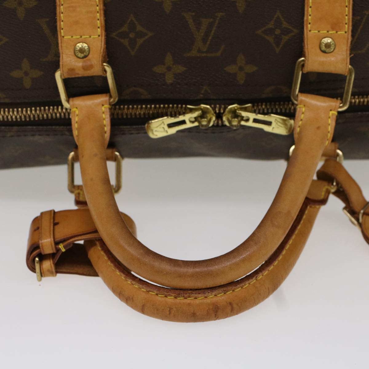 LOUIS VUITTON Monogram Keepall 55 Boston Bag M41424 LV Auth 53849