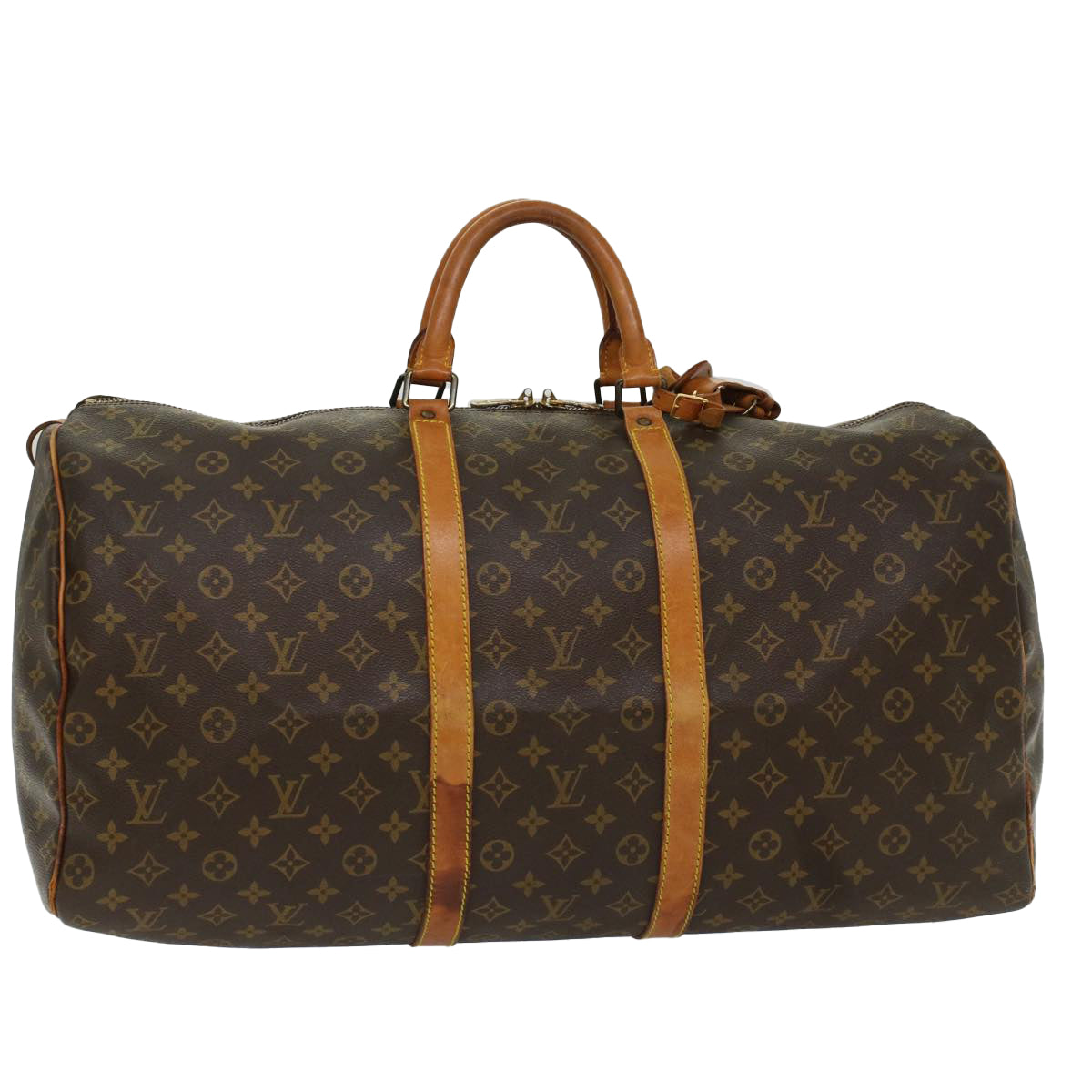 LOUIS VUITTON Monogram Keepall 55 Boston Bag M41424 LV Auth 53850