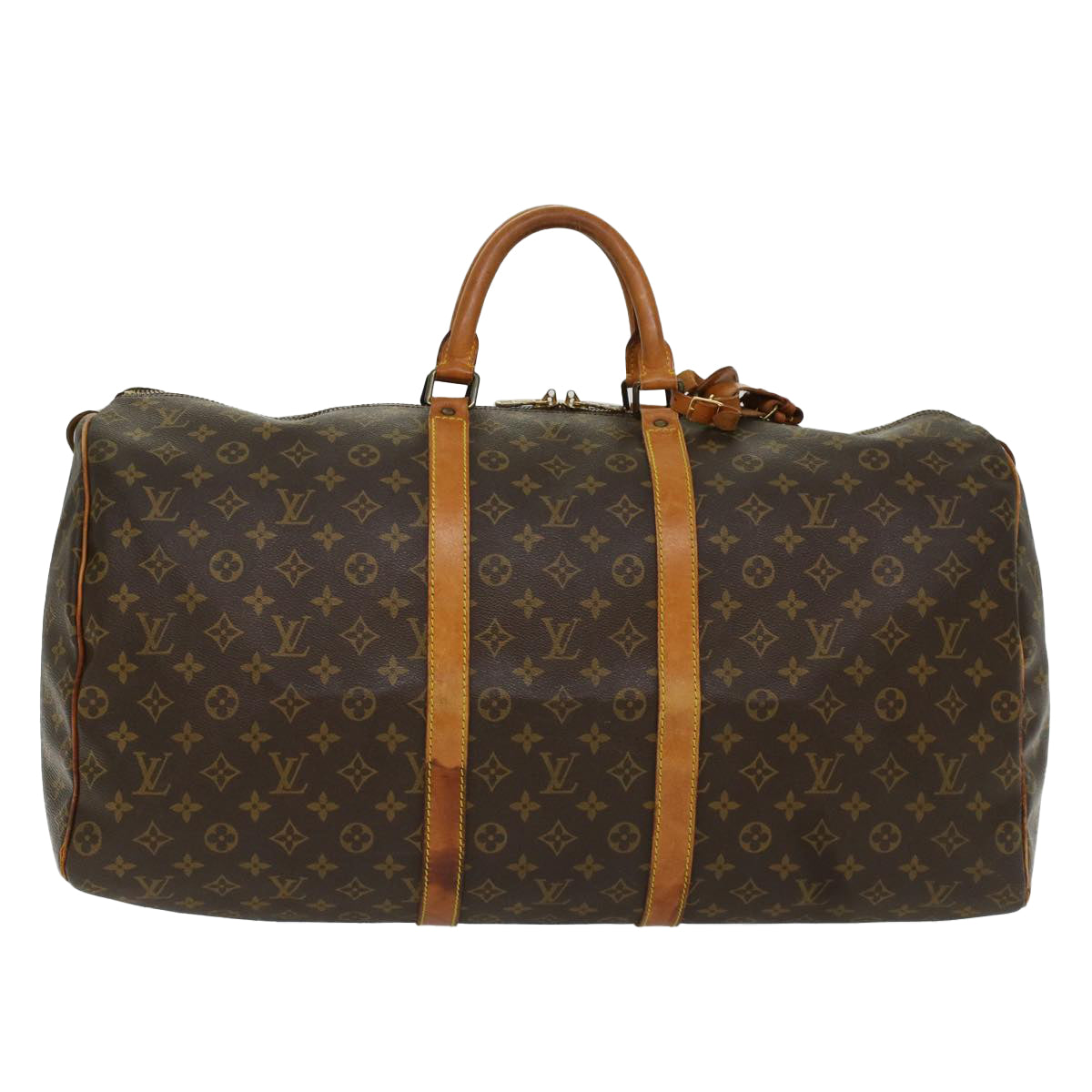 LOUIS VUITTON Monogram Keepall 55 Boston Bag M41424 LV Auth 53850