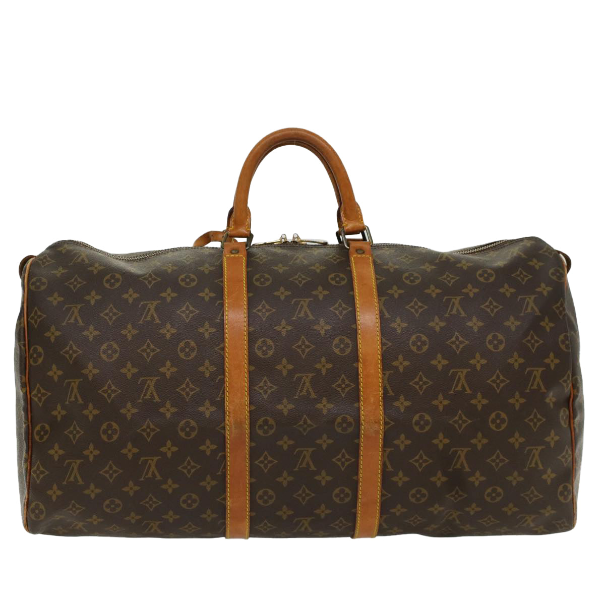 LOUIS VUITTON Monogram Keepall 55 Boston Bag M41424 LV Auth 53850