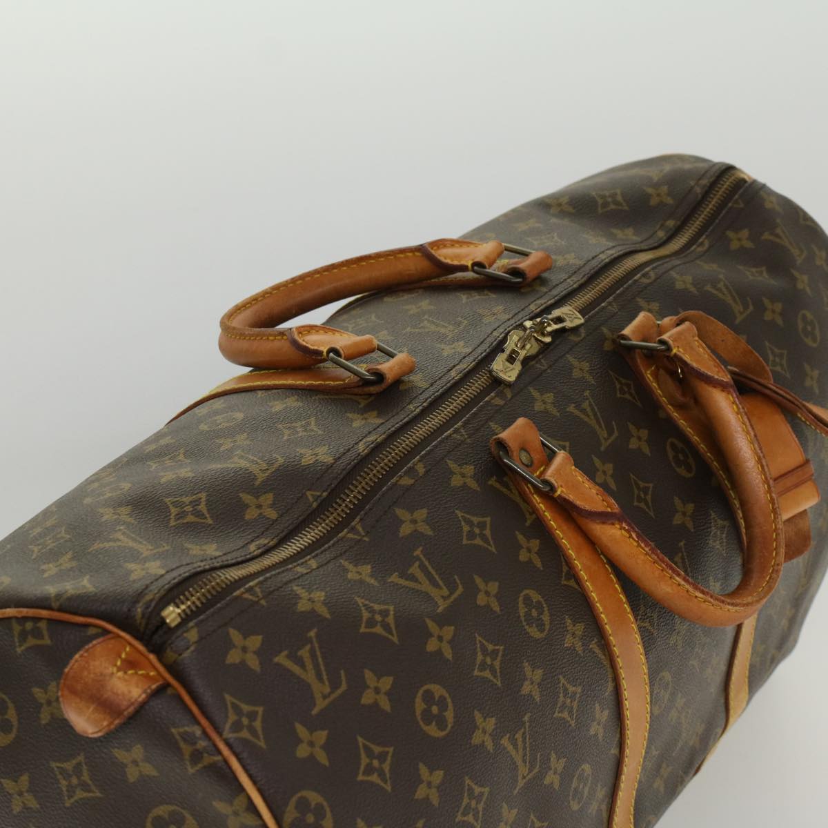 LOUIS VUITTON Monogram Keepall 55 Boston Bag M41424 LV Auth 53850