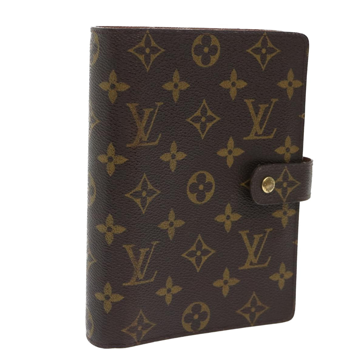 LOUIS VUITTON Monogram Agenda MM Day Planner Cover R20105 LV Auth 53870