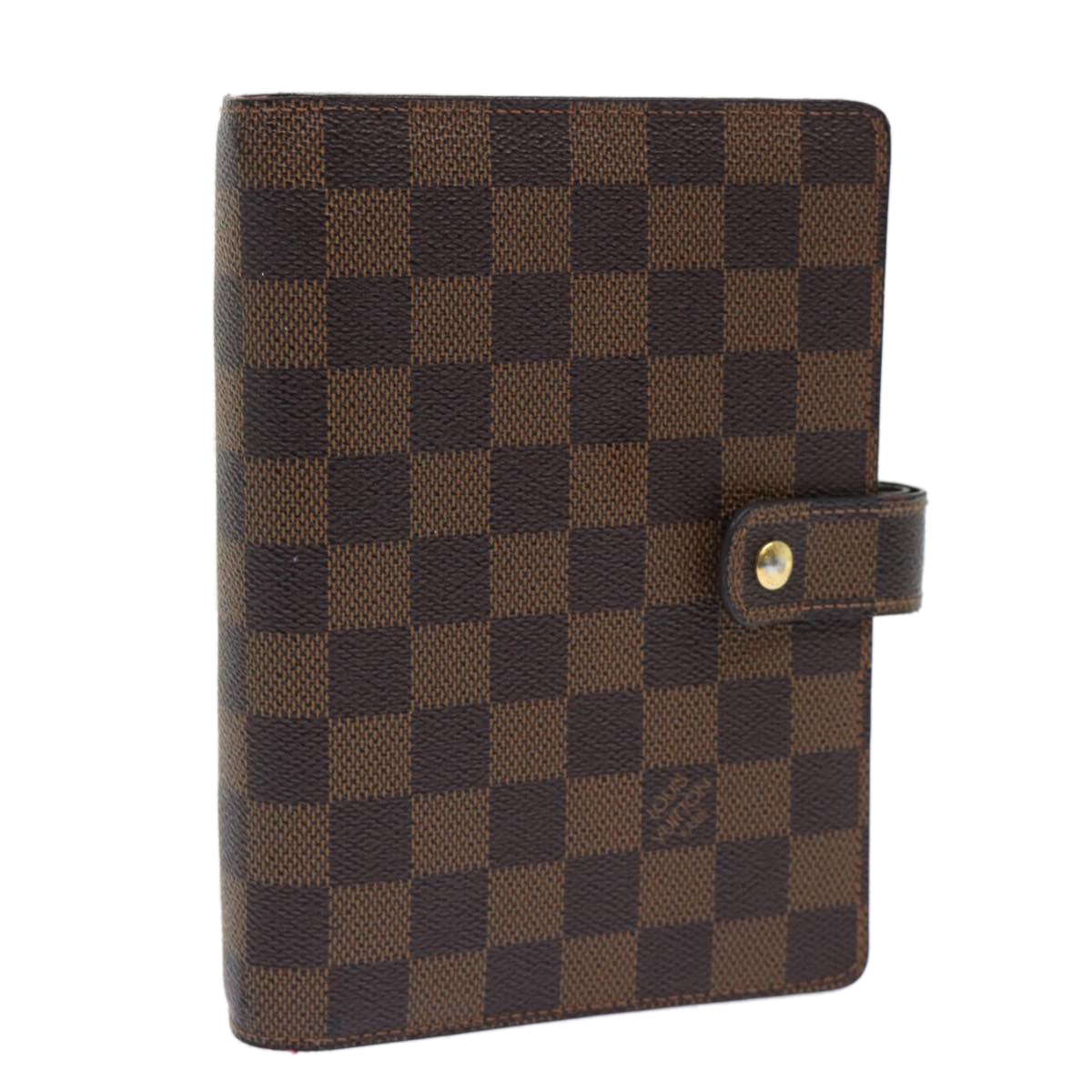 LOUIS VUITTON Damier Ebene Agenda MM Day Planner Cover R20240 LV Auth 53872