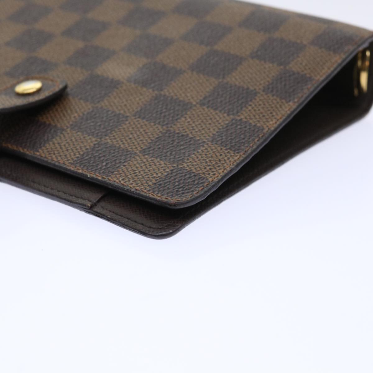 LOUIS VUITTON Damier Ebene Agenda MM Day Planner Cover R20240 LV Auth 53872