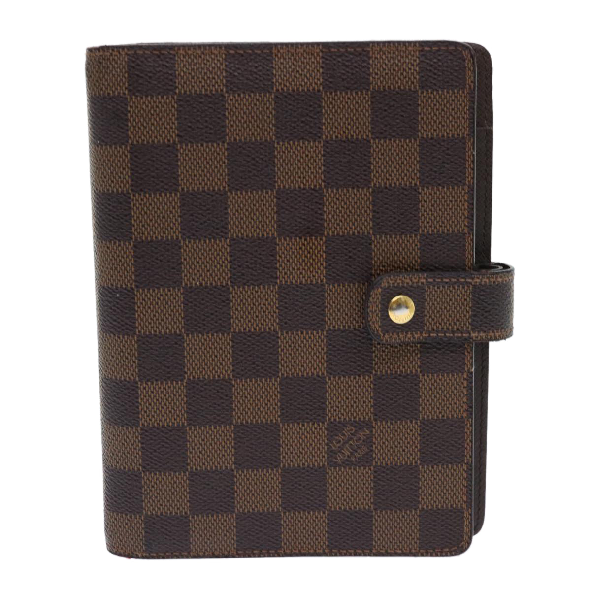 LOUIS VUITTON Damier Ebene Agenda MM Day Planner Cover R20240 LV Auth 53872