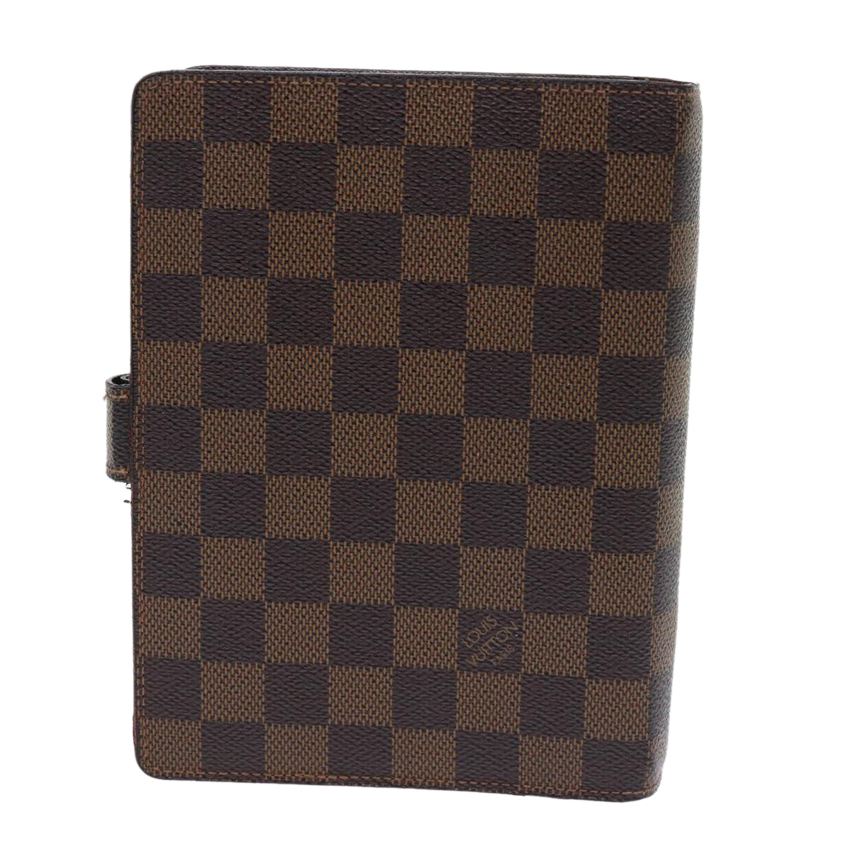 LOUIS VUITTON Damier Ebene Agenda MM Day Planner Cover R20240 LV Auth 53872