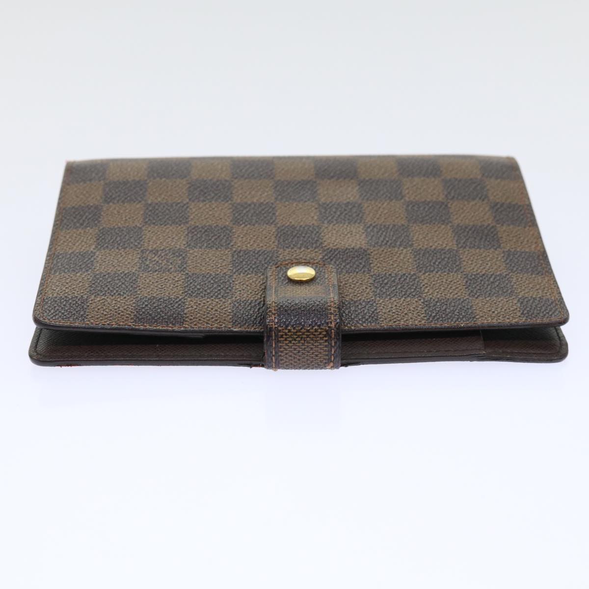 LOUIS VUITTON Damier Ebene Agenda MM Day Planner Cover R20240 LV Auth 53872