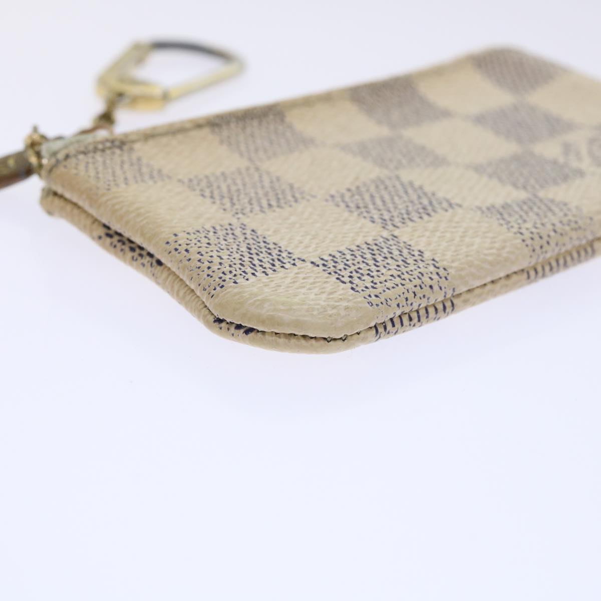 LOUIS VUITTON Damier Azur Pochette Cles Coin Purse N62659 LV Auth 53887